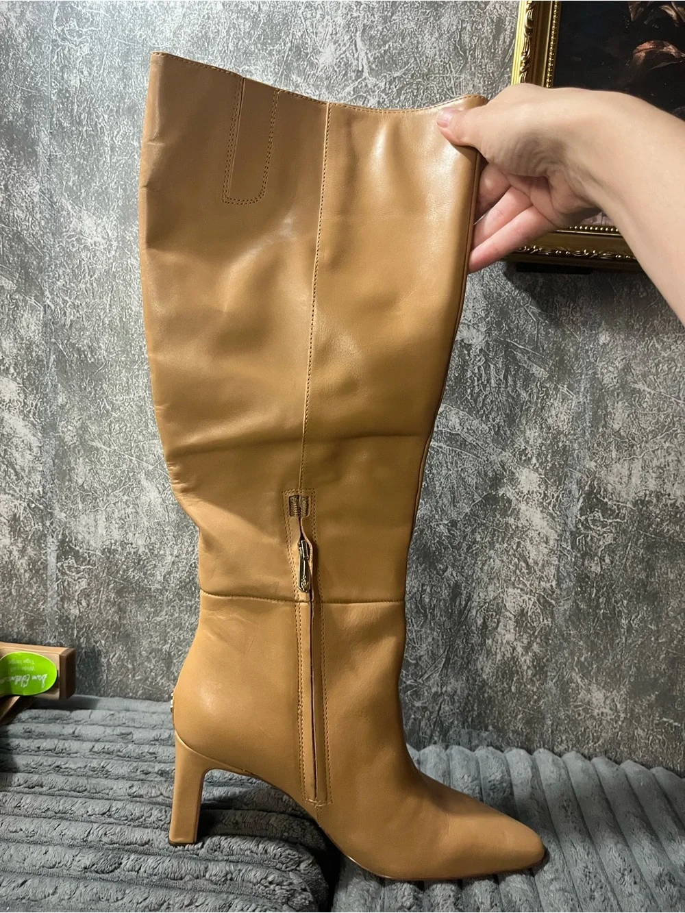 Women's Tall Tan Leather Knee-High Boots